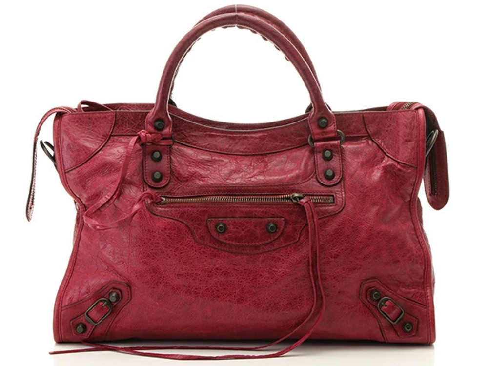 Balenciaga The City Shoulder Bag Red Calfskin